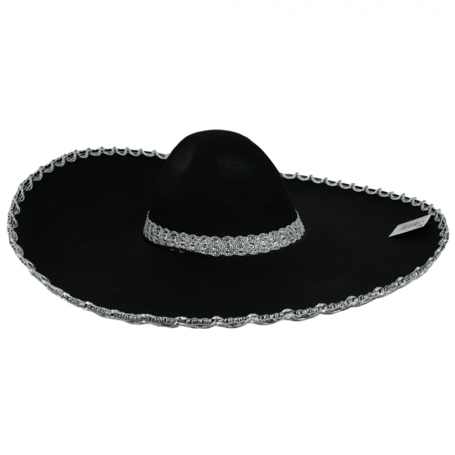 Felt Sombrero With Silver Trim