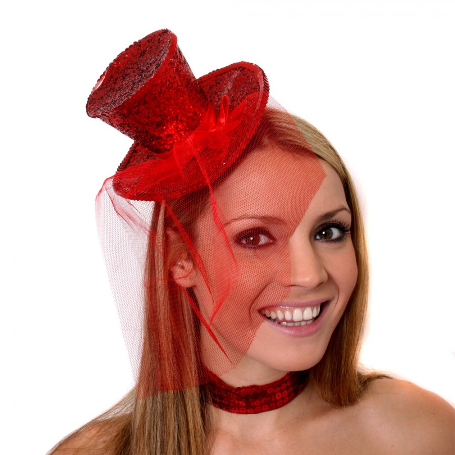 Mini Glitter Fascinator Top Hat