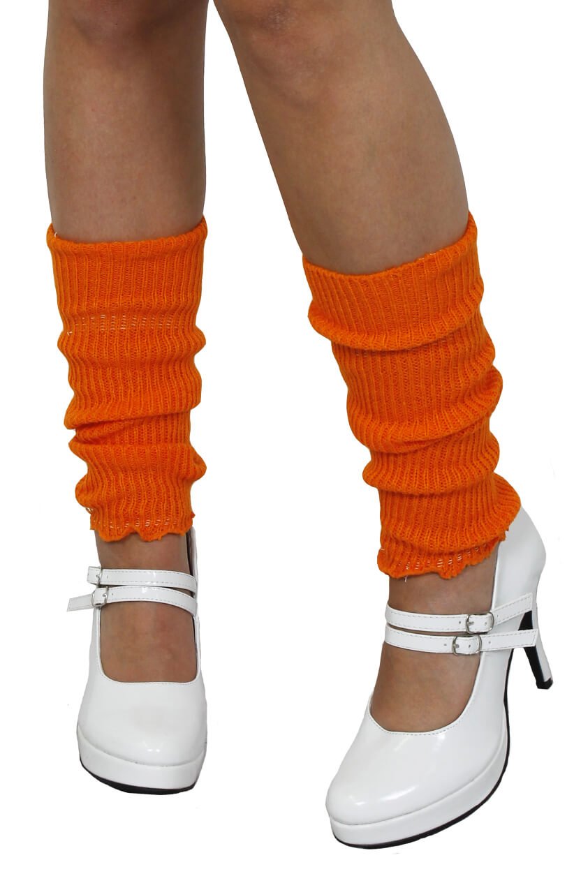 1980s Orange Leg Warmers - I Love Fancy Dress