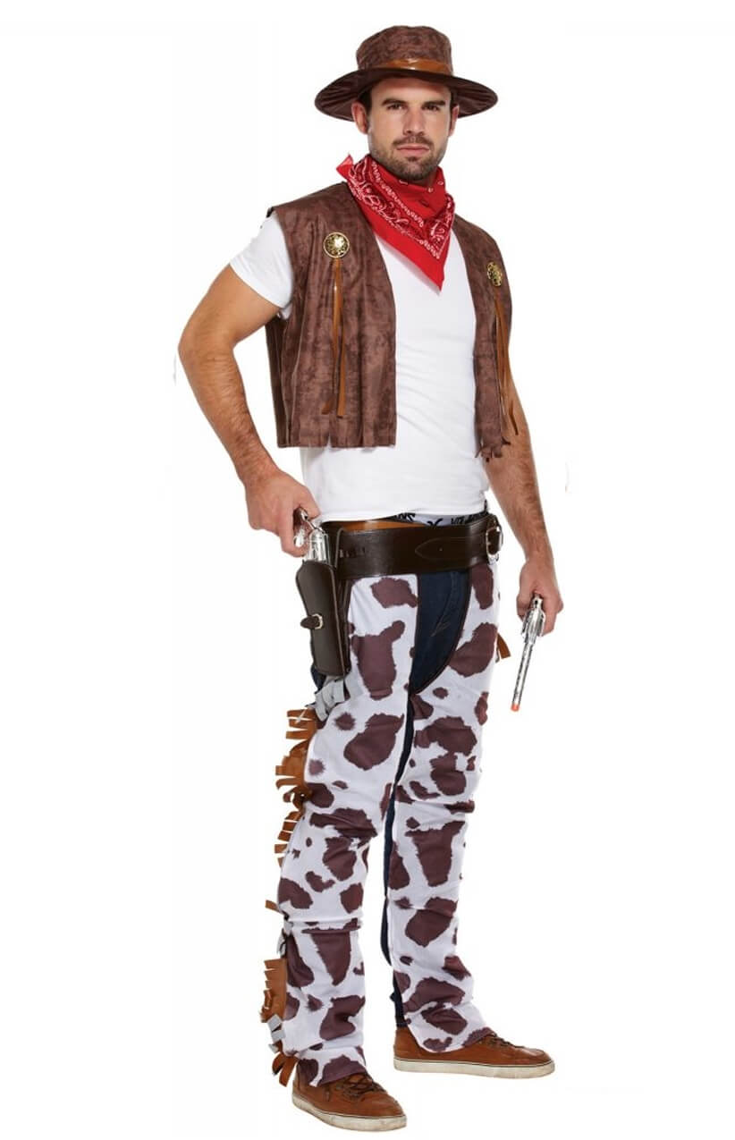 Men's Brown Cowboy Costume - I Love Fancy Dress