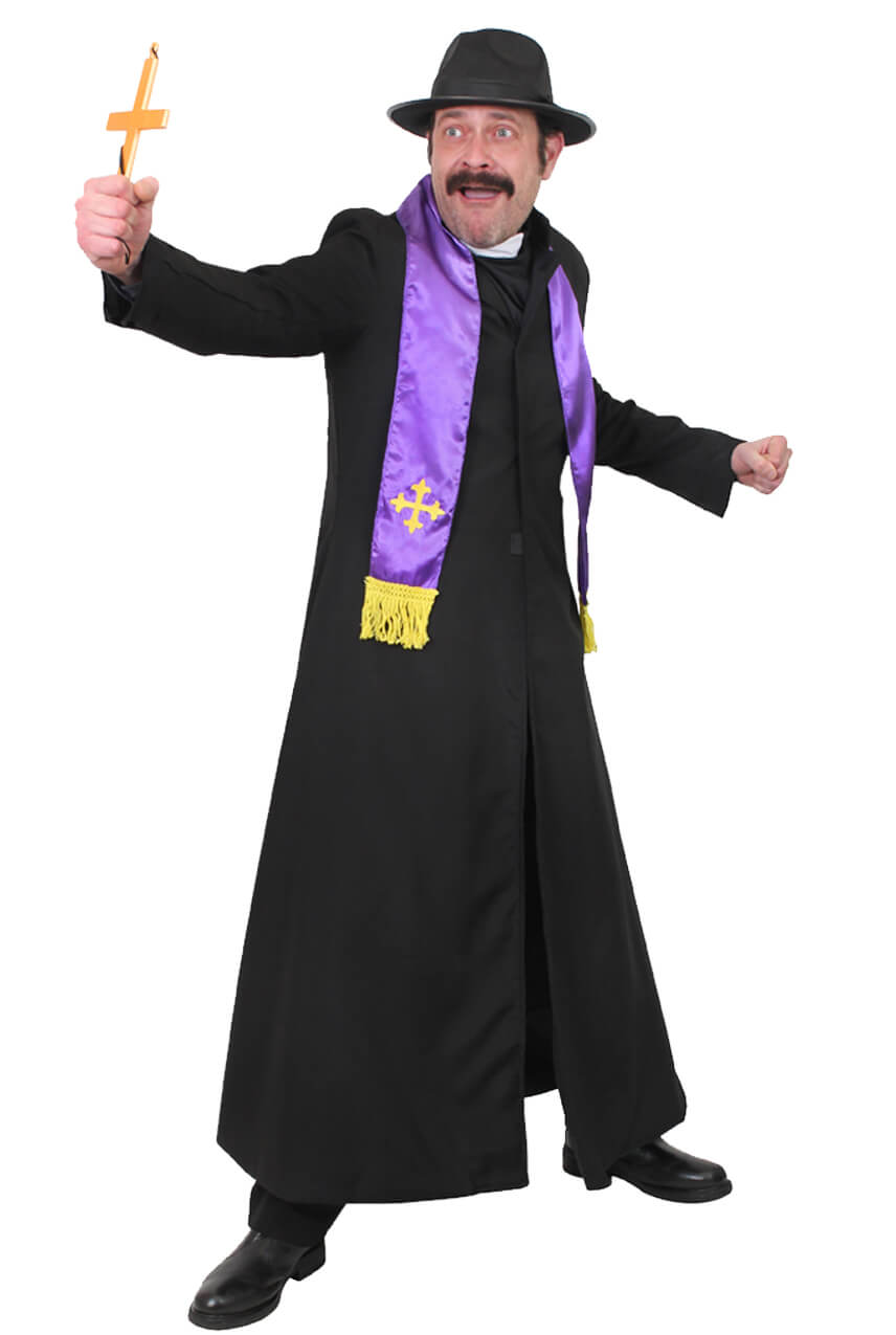 Mens Exorcist Priest Costume - I Love Fancy Dress