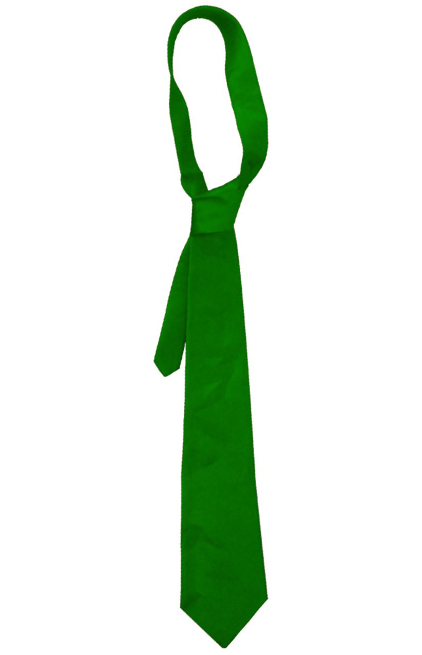 green neck tie