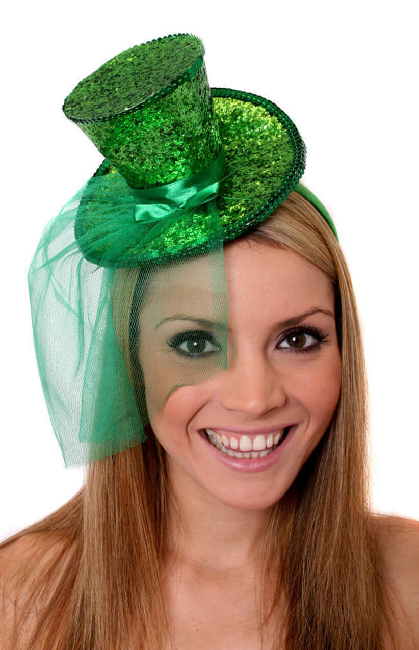 mini green top hat