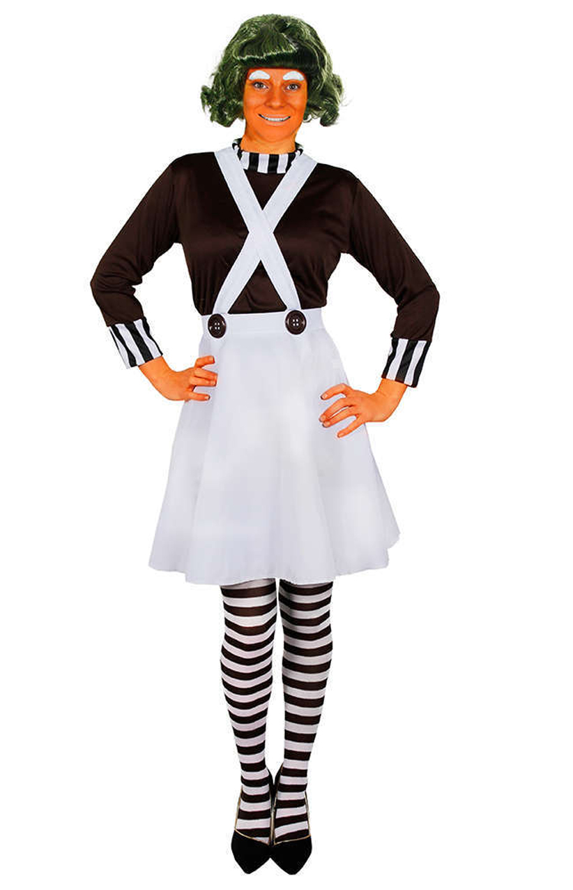 Kids Unisex Oompa Loompa Factory Worker Costume Set School Book Week Fancy Dress 