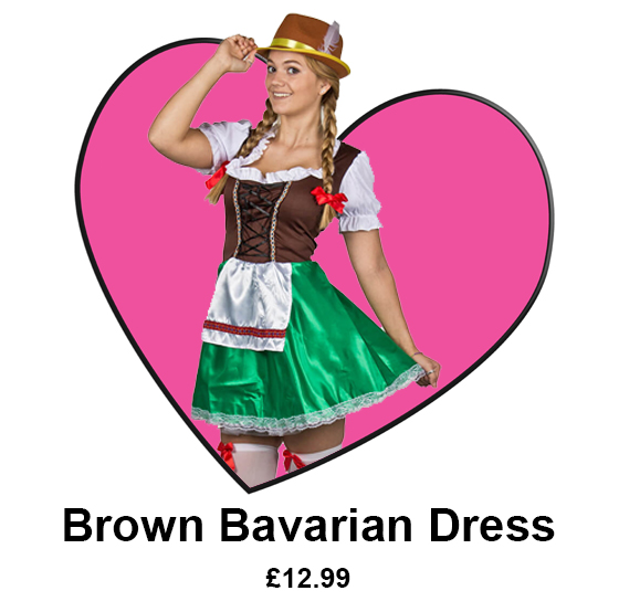 brown bavarian dress £12.99
