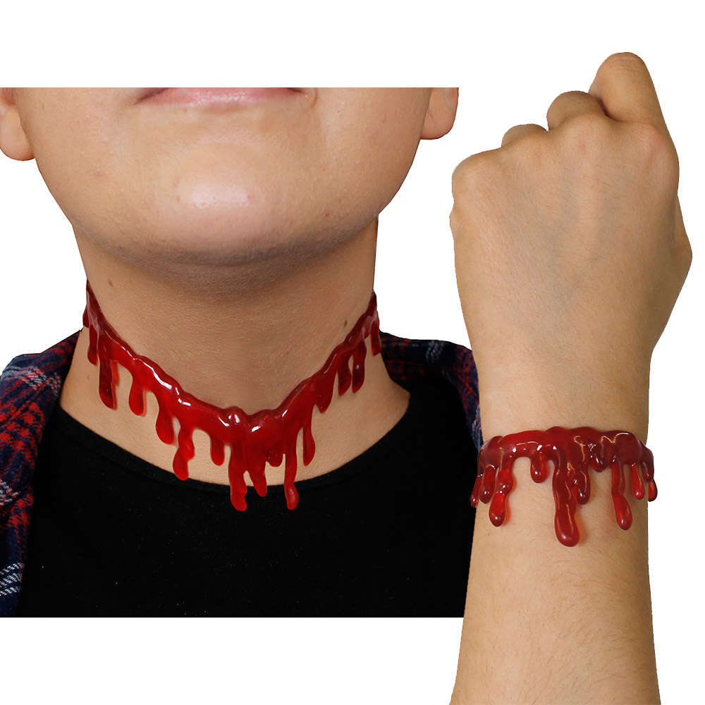 Dripping Blood Imitation Pearls Halloween Party Choker Necklace for  Daughter | eBay