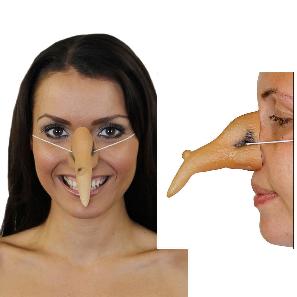Witches Nose Flesh Halloween Horror Ladies Fancy Dress Costume Accessory