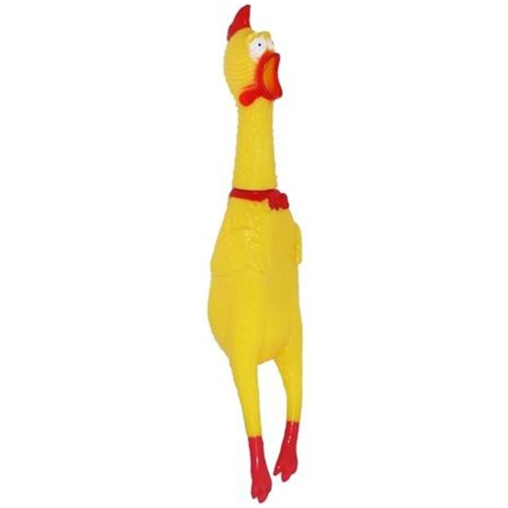 Shrieking Rubber Gag Chicken 47cm - I Love Fancy Dress