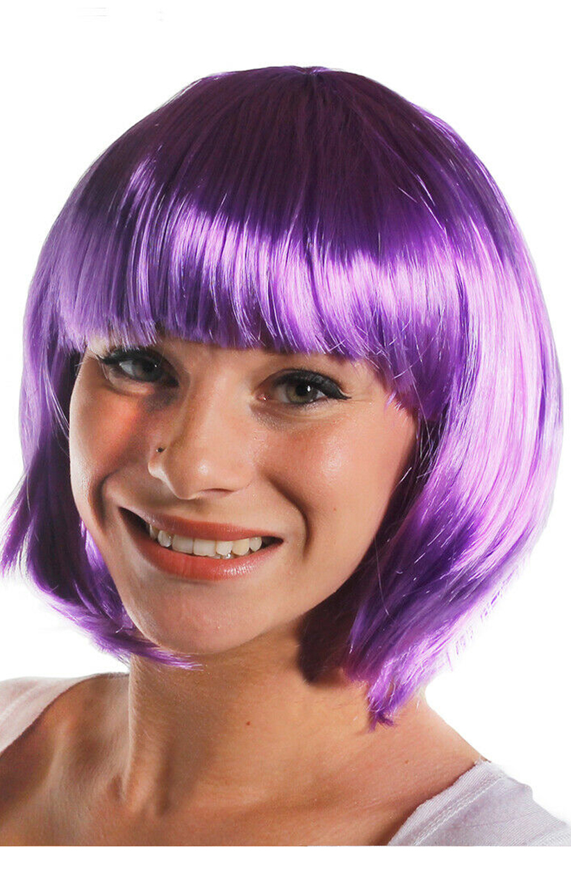 violet bob wig