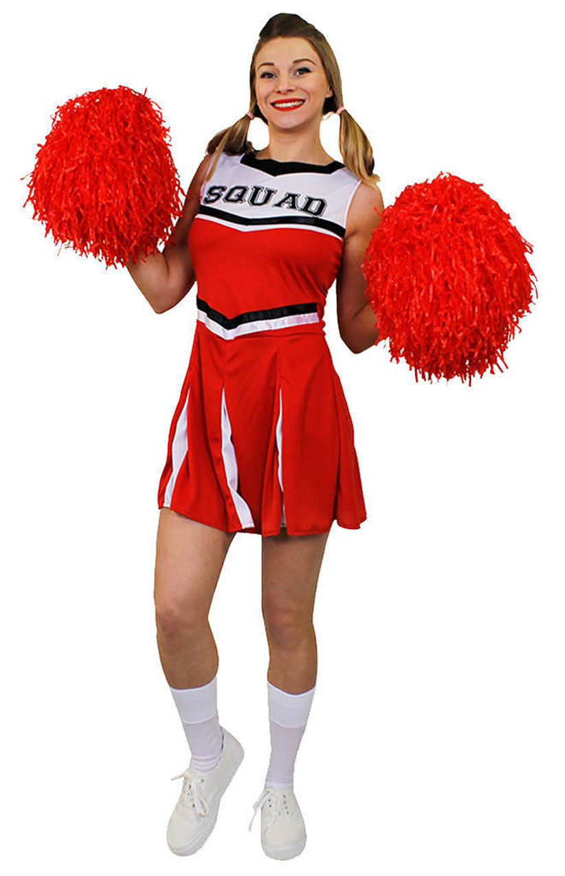 Pom Pom Jumbo USA American Cheerleader Sport Fancy Dress Party
