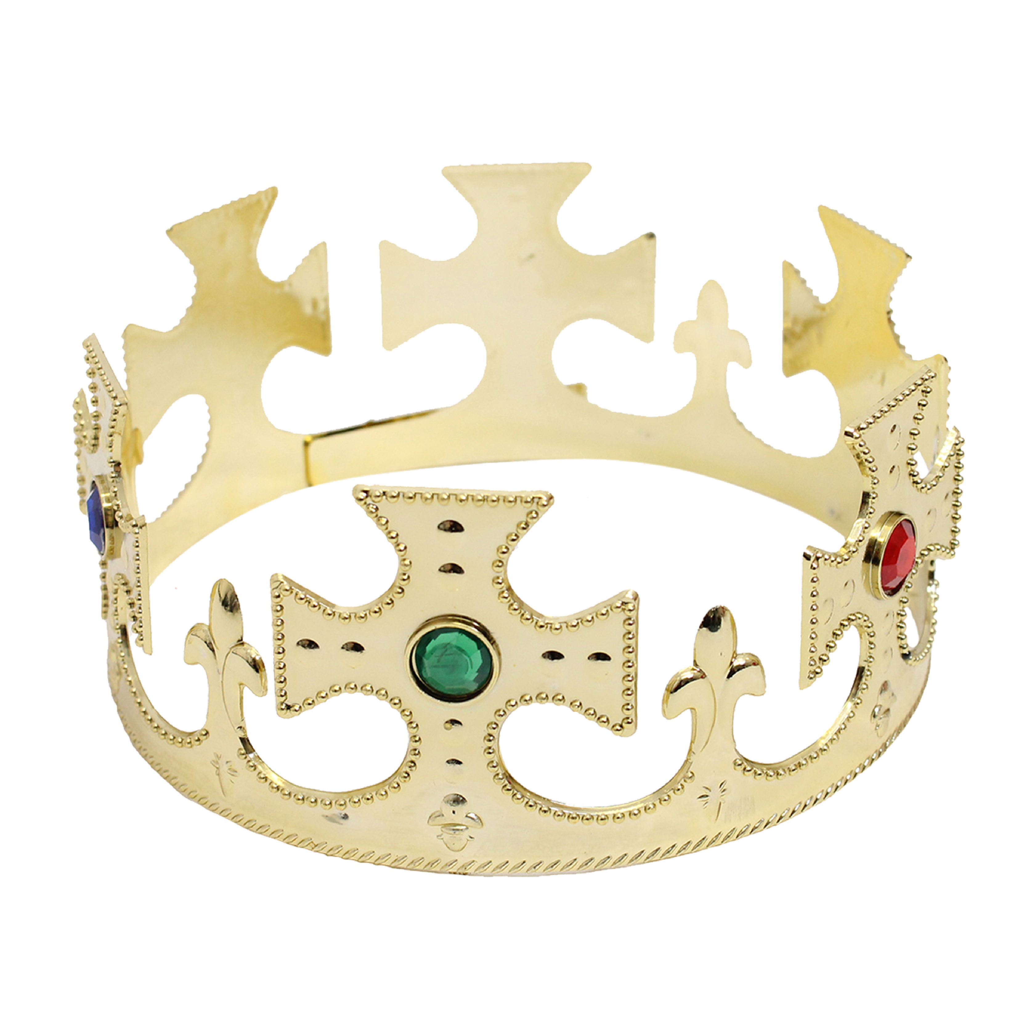 Gold Crown with Jewels - I Love Fancy Dress