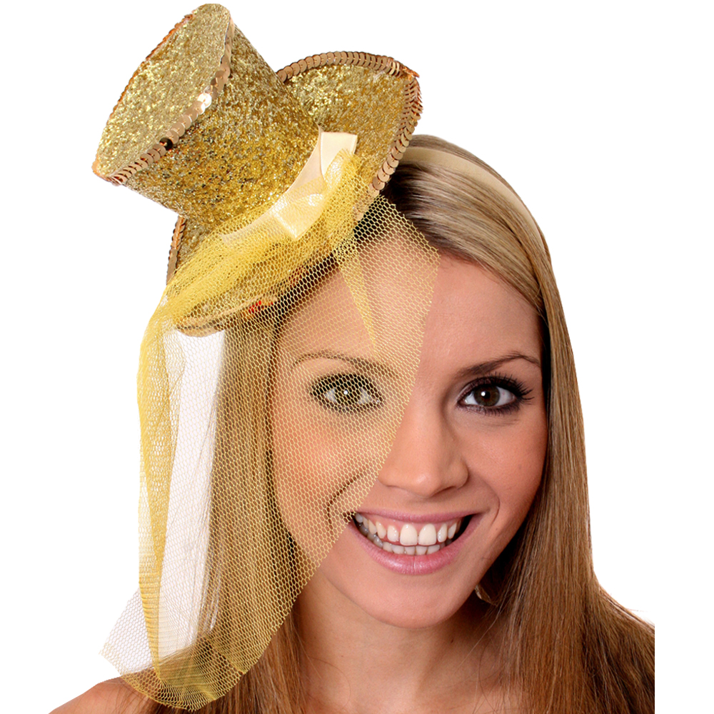 gold glitter fascinator