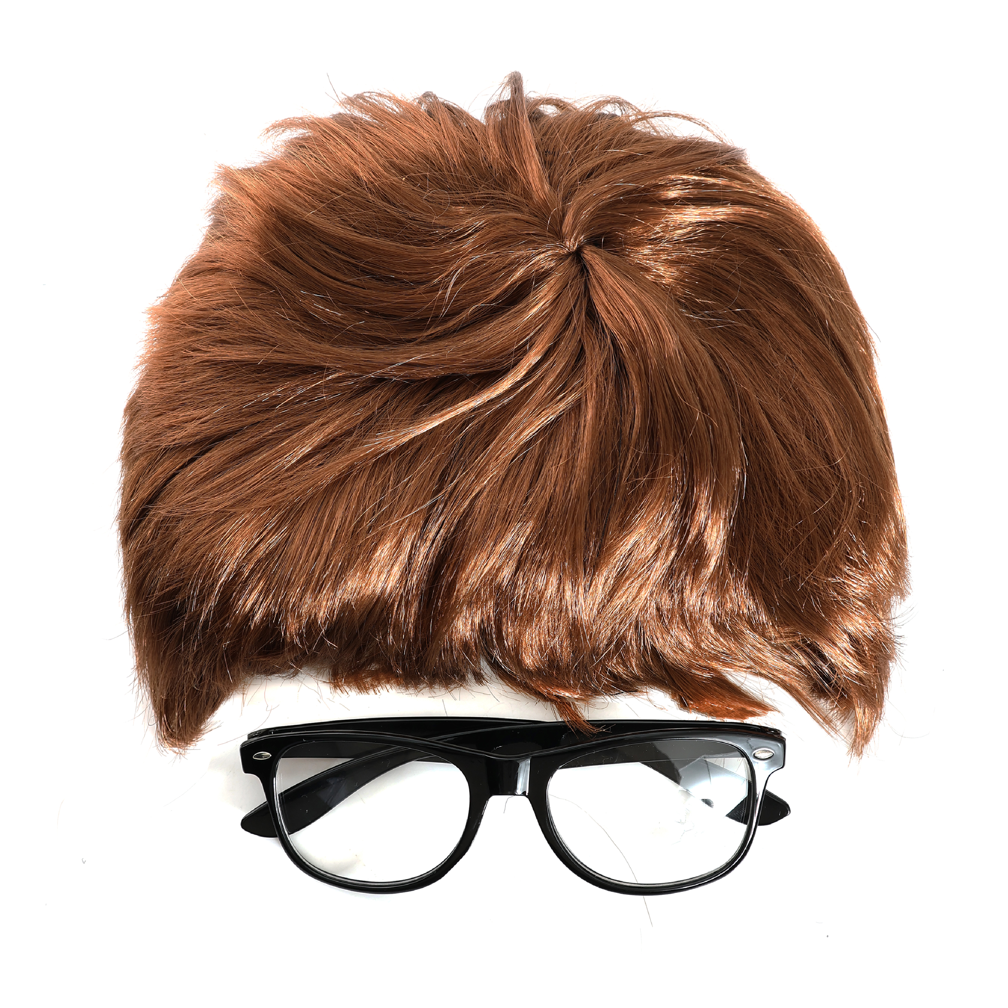 Austin Powers 60s Fancy Dress Costume Kit Inc Brown Wig and Black