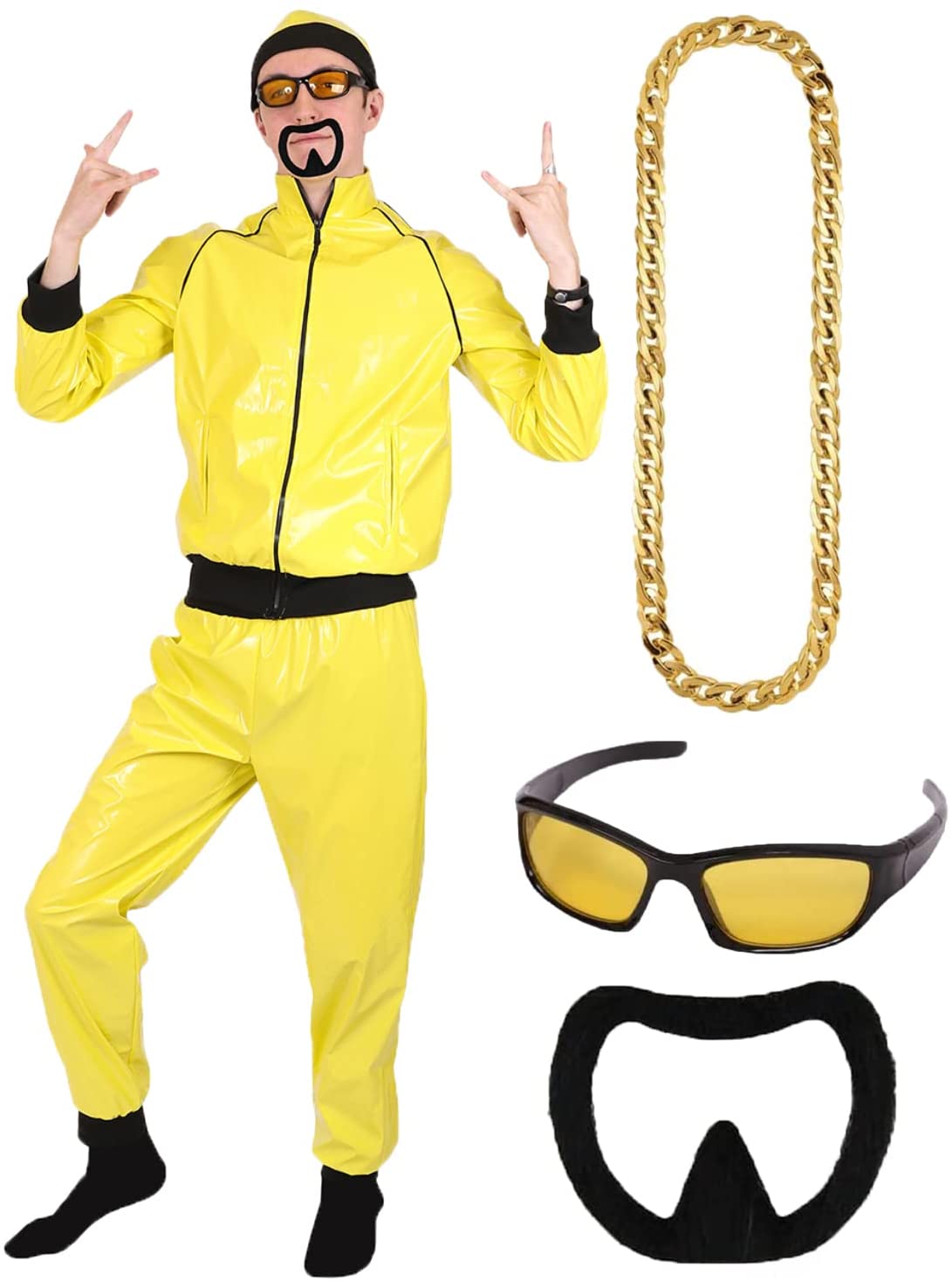 Yellow Rapper Costume I Love Fancy Dress