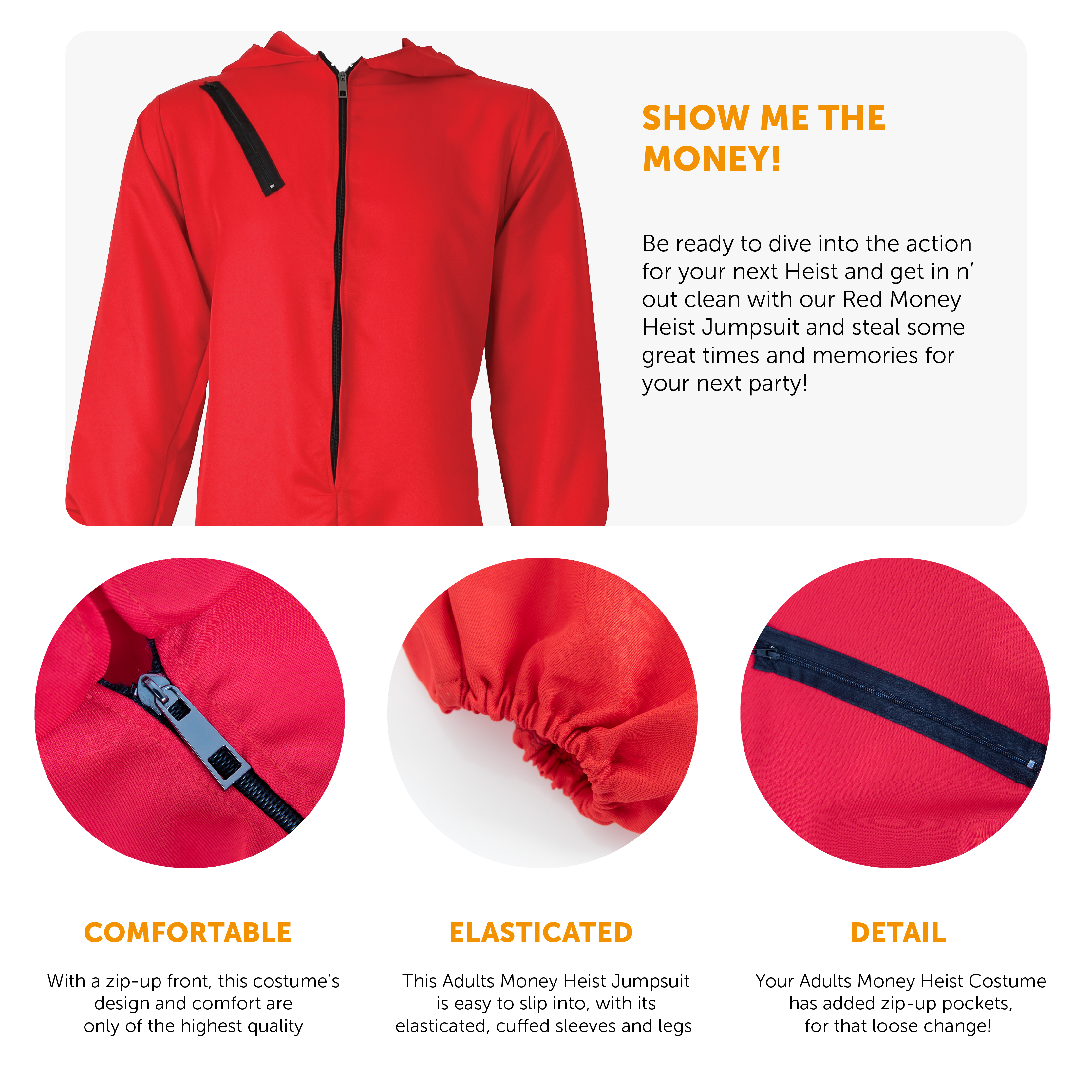 Buy FUGAZEE Men's Red Money Heist Jumpsuit at Amazon.in