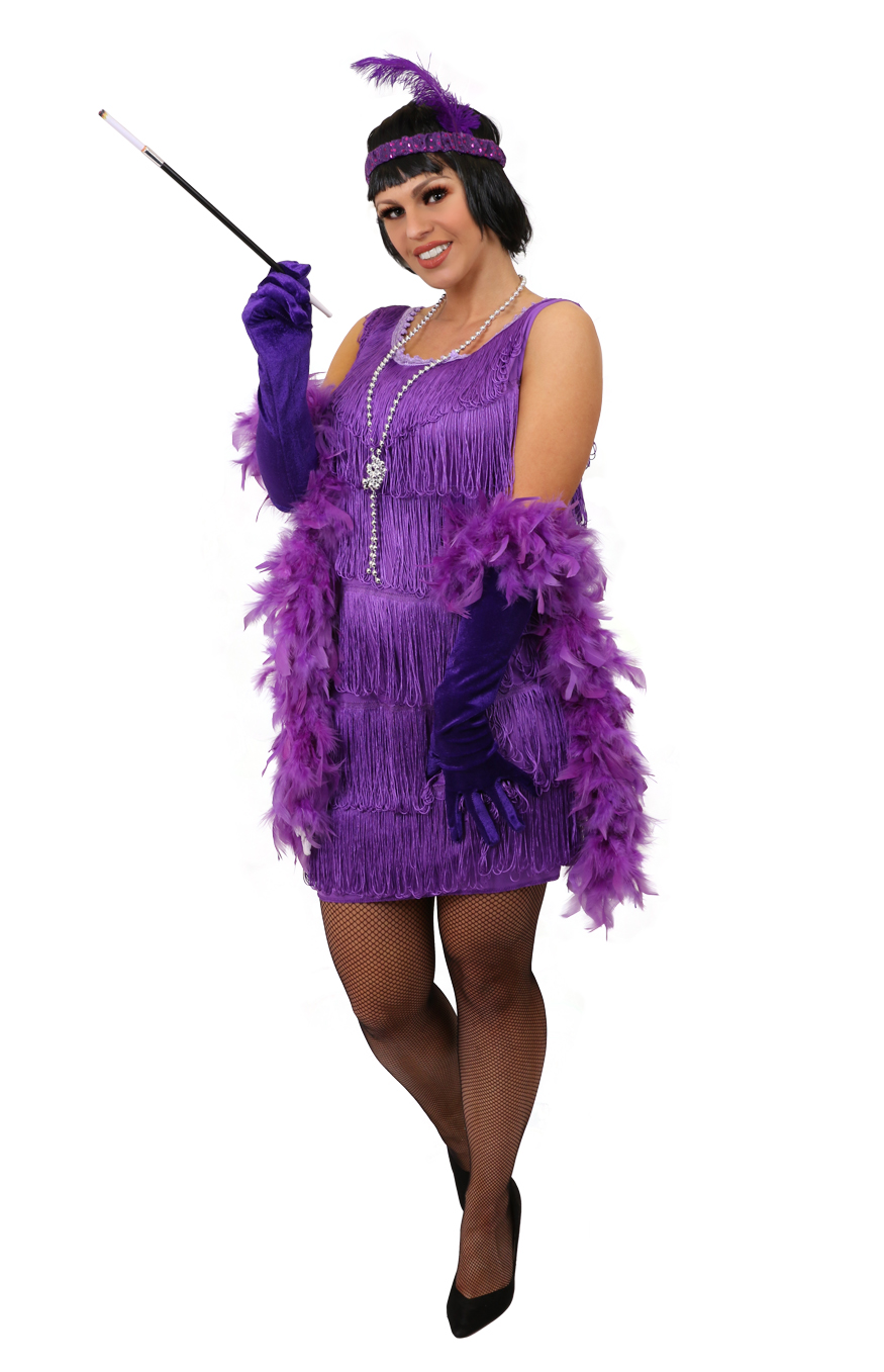 Deluxe Purple Flapper Costume - I Love Fancy Dress