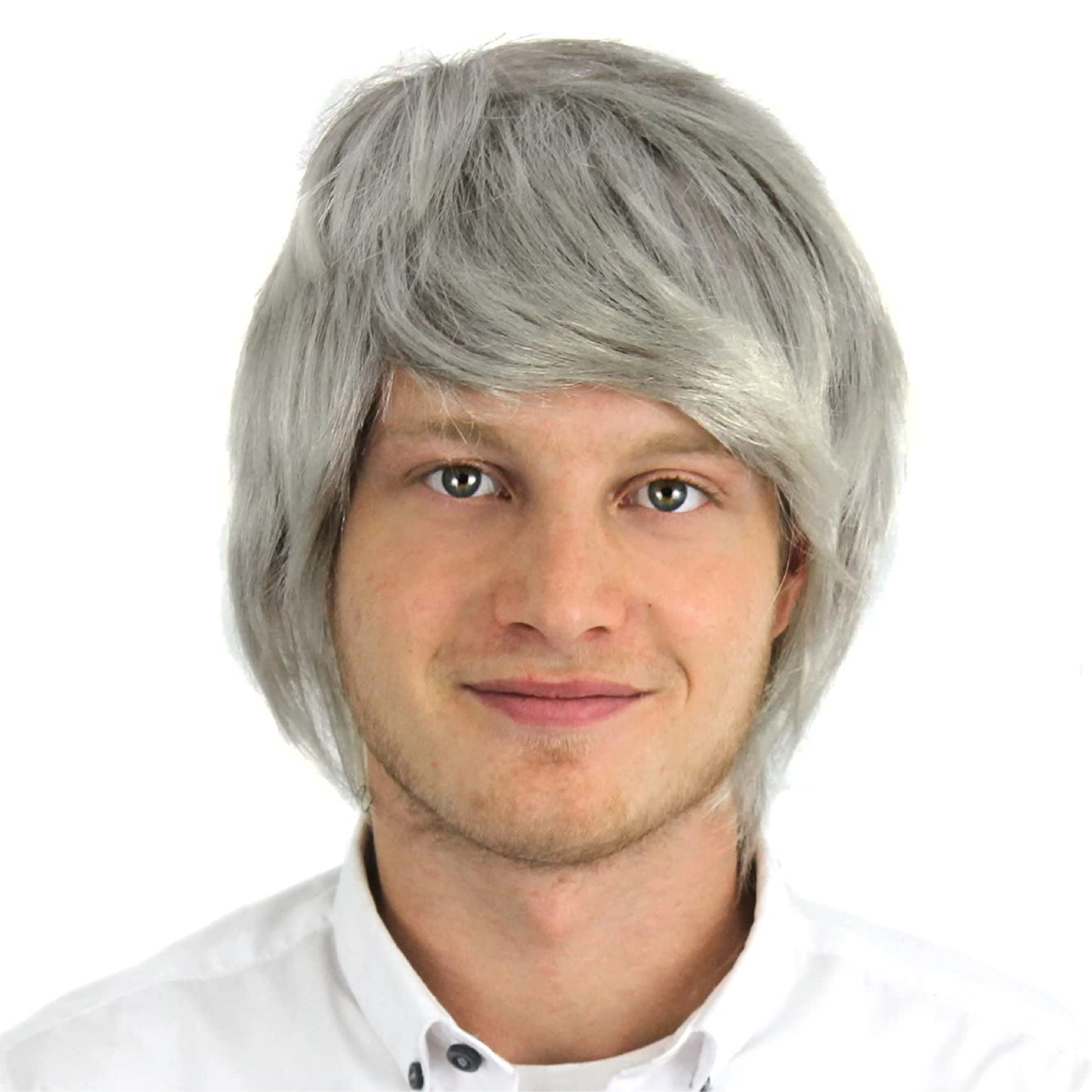 Grey wig cheap short